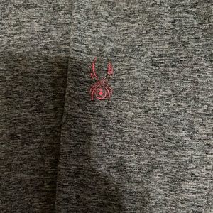 Spyder Gray and Hot Pink 1/4 Zip Long Sleeve Top, Size small